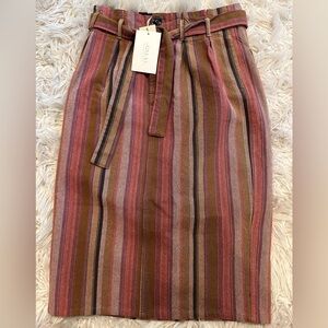 THE GREAT. Trouser modest pencil skirt bolero stripe NWT Size 2